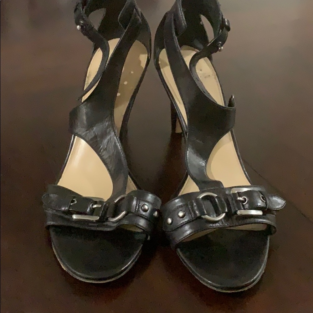 Pure Leather Black Via Spiga Heels